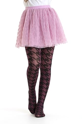Gi&Gi Strumpfhose für Mädchen aus Mikrofaser 50 Denier, Strumpfhose für Mädchen mit einem niedlichen Hahnentritt-Print, N 2203, bordeaux, 6-8 Jahre Gi&Gi Strumpfhose für Mädchen aus Mikrofaser 50 Denier, Strumpfhose für Mädchen mit einem niedlichen Hahnentritt-Print, N 2203, bordeaux, 6-8 Jahre von Gi&Gi