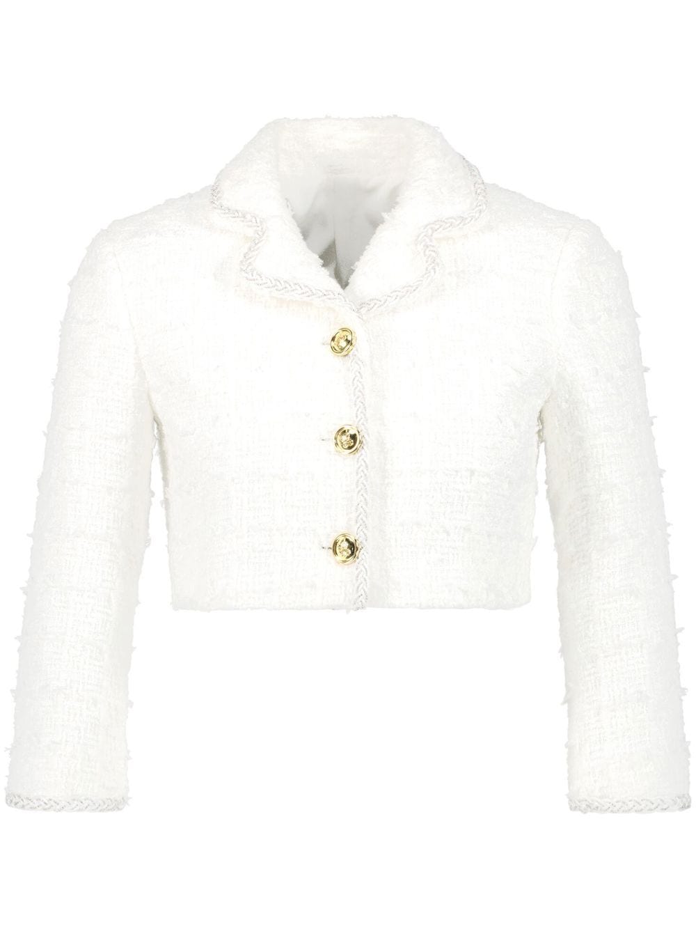 Giambattista Valli Cropped-Jacke aus Tweed - Weiß von Giambattista Valli