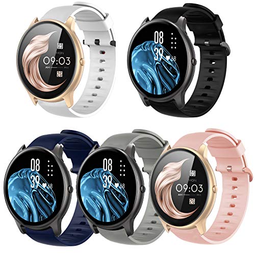 Giaogor Armband Kompatibel Für AGPTEK Smartwatch, Sport Silikon Classic Ersatz Uhrenarmband Für AGPTEK LW11 Smartwatch (5 Pack) von Giaogor