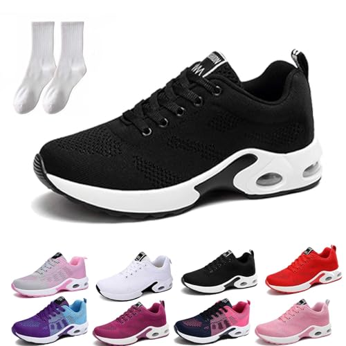 Gienslru OrthopäDische Schuhe Damen, Orthoback Schuhe Damen, Orthoshoes Cloudwalk Pro - Ergonomischer Schmerzlinderungs-Schuh (Schwarz, 37 EU) von Gienslru