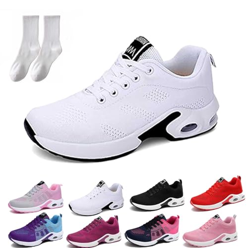 Gienslru OrthopäDische Schuhe Damen, Orthoback Schuhe Damen, Orthoshoes Cloudwalk Pro - Ergonomischer Schmerzlinderungs-Schuh (Weiß, 38 EU) von Gienslru