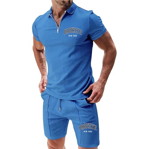 Gienslru Trainingsanzug Herren Jogginganzug Sommer Kurzarm Sportanzug Freizeitanzug 2 Teiler Kurze Hosen + T Shirt Casual Retro Outfit Tracksuit Sport Klassiker Set Männer Hausanzug Gienslru Trainingsanzug Herren Jogginganzug Sommer Kurzarm Sportanzug Freizeitanzug 2 Teiler Kurze Hosen + T Shirt Casual Retro Outfit Tracksuit Sport Klassiker Set Männer Hausanzug von Gienslru
