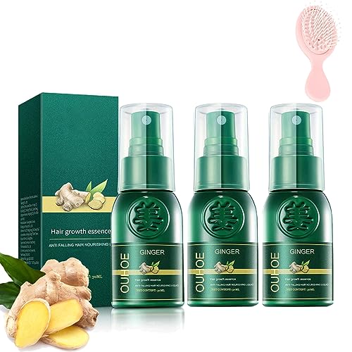 ShougaGRO Japanese Hair Growth Spray, Japanese Hair Growth Spray, HyunGang Korea Ginseng Hair Regrowth Serum Spray, Hair Growth Ginger Spray for Men Women (3PCS) von Gienslru