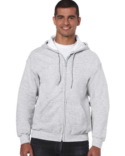 Gildan Heavy Blend Erwachsenen Kapuzen Sweatjacke 18600 M, Ash von Gildan