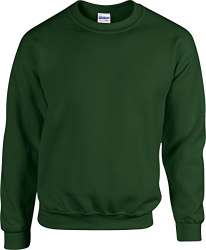 Gildan HeavyBlend Herren-Sweatshirt, Rundhalsausschnitt, Lange Ärmel Gr. M, waldgrün von Gildan