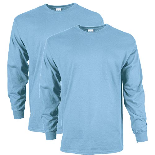 Gildan Herren Baumwolle G2400 T-Shirt, Hellblau (2er-Pack), XL von Gildan