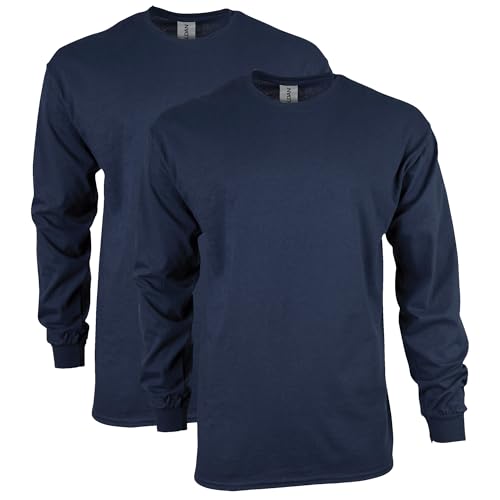 Gildan Herren Baumwolle G2400 T-Shirt, Marineblau, 2 Stück, 5X-Groß (2er Pack) von Gildan