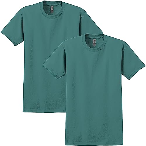 Gildan Herren Ultra Cotton Style G2000 2er Pack T-Shirt, Blickdicht, Jade Dome (2 Stück), S von Gildan