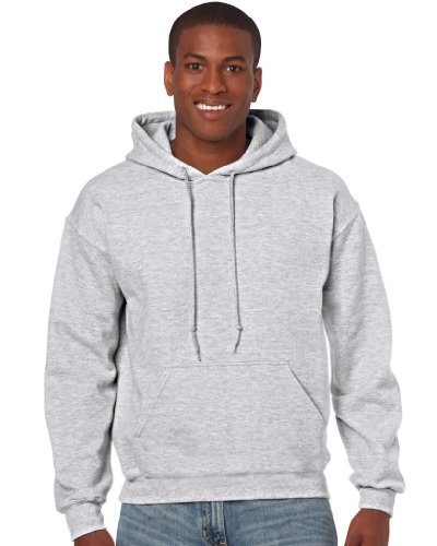 Gildan Kapuzen-Sweatshirt für Erwachsene, sanforisiert, 2er-Pack, Ash, M von Gildan