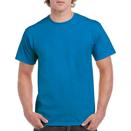 Gildan Unisex-Erwachsene T-Shirt aus Schwerer Baumwolle, Stil G5000, Multipack Hemd, Saphir (2er-Pack), L von Gildan