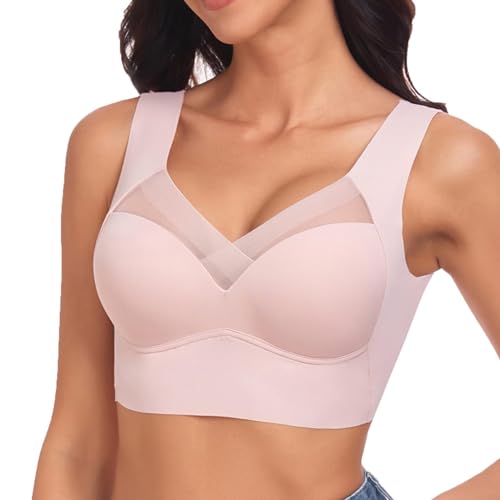 Giltpeak Hatme Haltungskorrektur BH, Wmbra BH Original, Orthopädischer Comfy Seamless BH, Bequemer Push-up-BH Für Damen (DE/NL/SE/PL, Alphanumerisch, M, Regular, Regular, Rosa) von Giltpeak