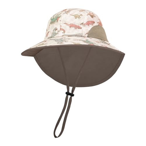 Giltpeak Sonnenmütze Mit Nackenschutz Mädchen Jungen, Sonnenhut Kinder Uv Schutz UPF 50,Sommer Einstellbare Leicht Und Atmungsaktiv Uv Sonnenhut Baby (B-1,M) von Giltpeak