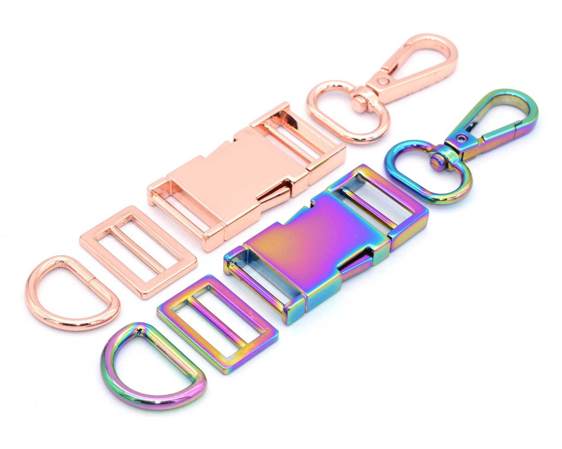 20mm Rainbow Release Schnalle Verschluss Geldbörse Schnallen Gurtband Hardware Schwenkverschluss Karabinerhaken D Ringgurt Schiebeschnalle - 1 Set von GinAccessoriesHeaven