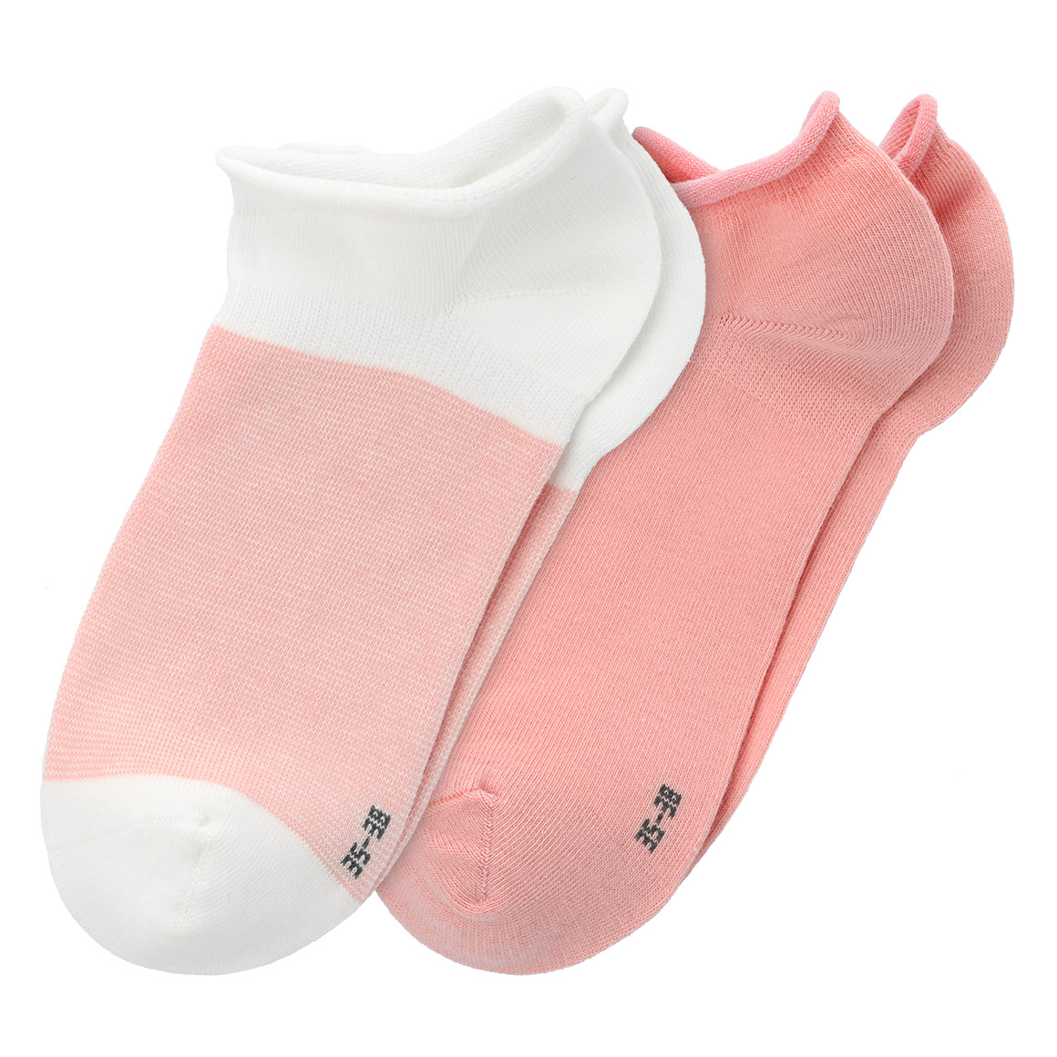 2 Paar Damen Sneaker-Socken mit Rollbündchen von Gina Benotti