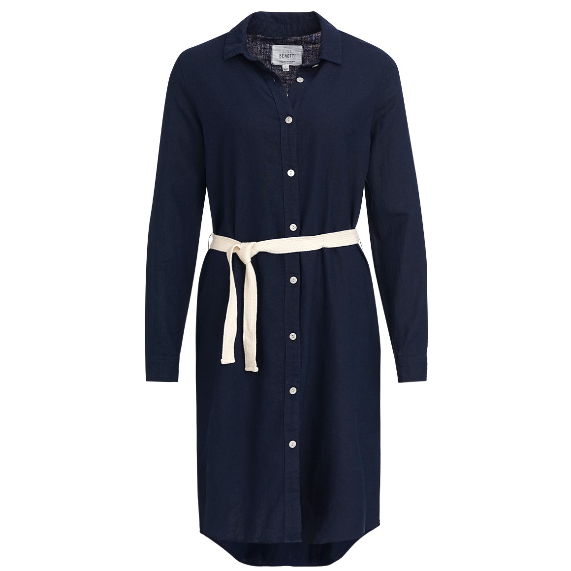Damen Leinen-Kleid mit Bindegürtel Damen Leinen-Kleid mit Bindegürtel von Gina Benotti
