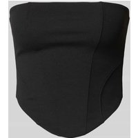 Gina Tricot Bandeau-Top mit Ziernähten in Black, Größe M von Gina Tricot