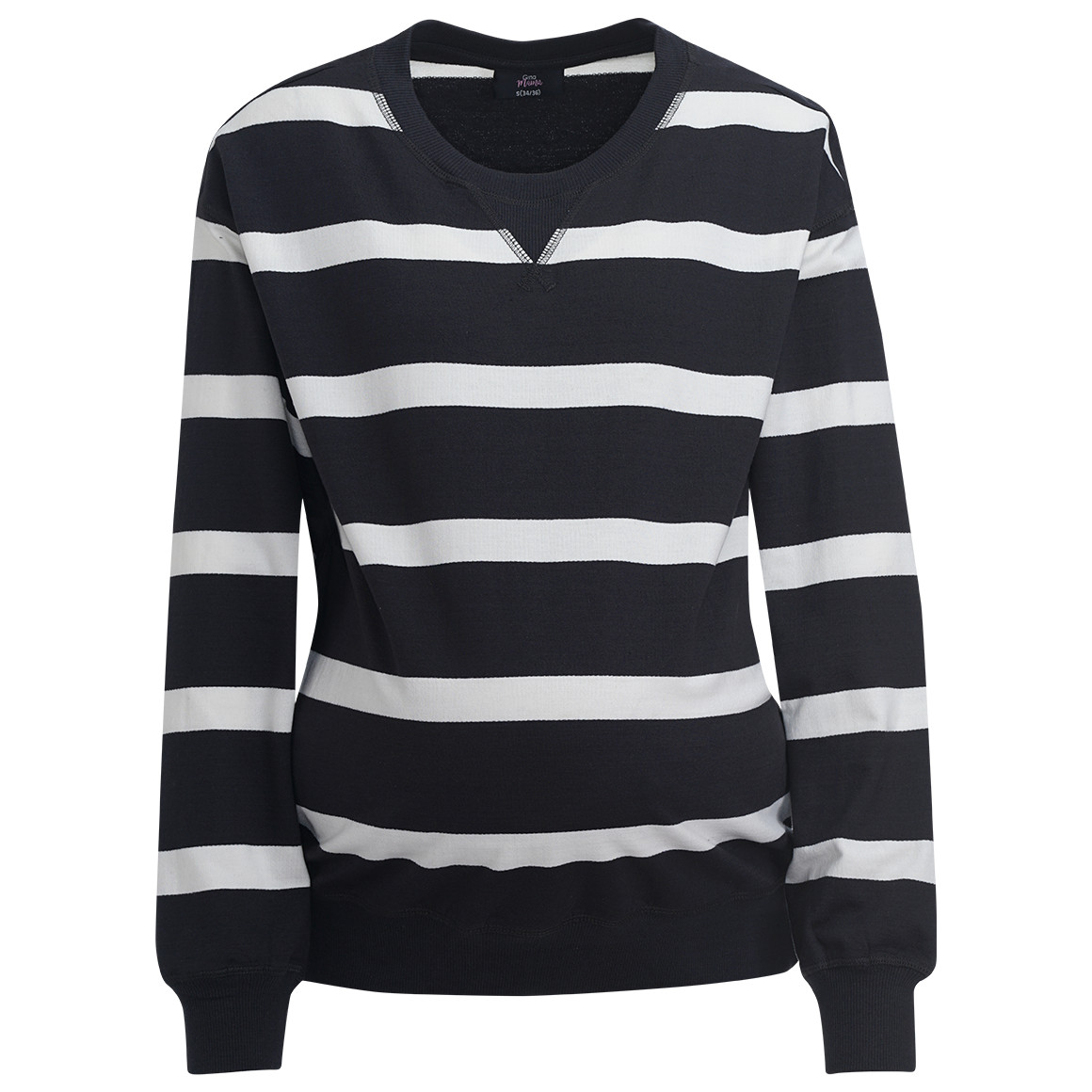 Damen Umstands-Sweatshirt im Streifen-Look von Gina