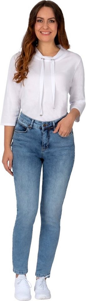 Gio Milano 5-Pocket-Jeans Gio-Ella mit schräg gesetzten Gesäßtaschen von Gio Milano