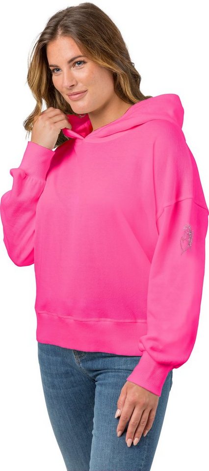 Gio Milano Sweatshirt G25-1111 Sweater mit Kapuze mit Strassbesatz von Gio Milano