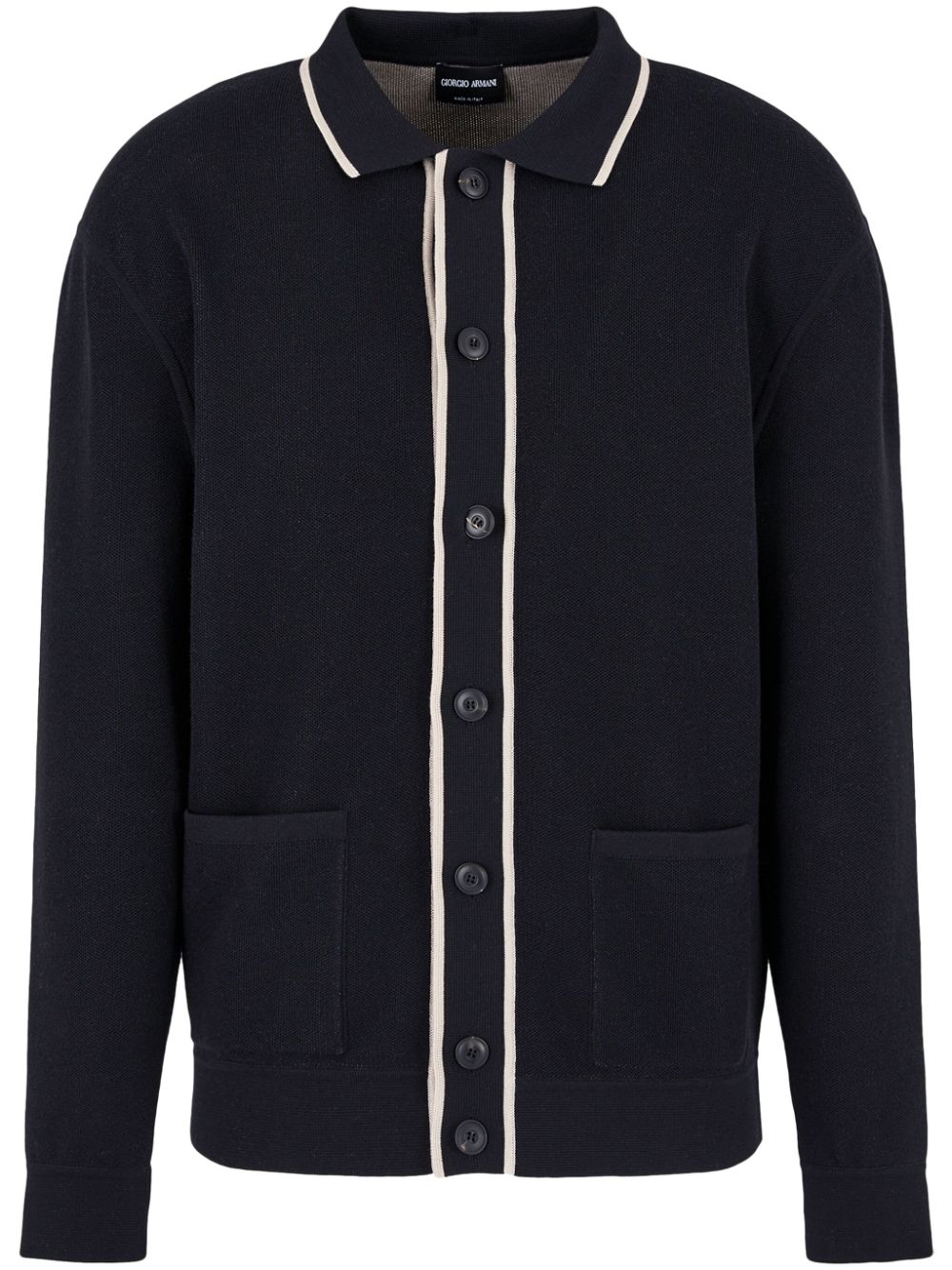 Giorgio Armani Cardigan mit Streifendetail - Schwarz von Giorgio Armani