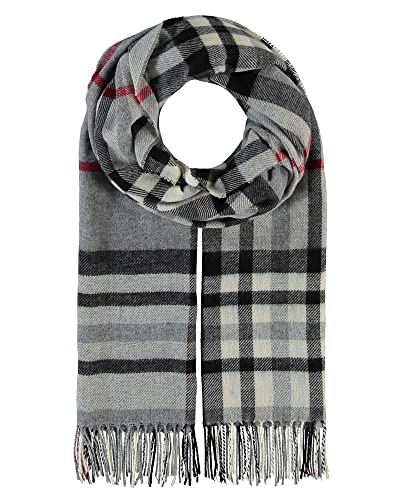 Giorgio Rimaldi Schal kariert für Damen & Herren - 42 x 180 cm - Weicher als Kaschmir - Kariertes Plaid für den Winter - Karo-Schal Made in Germany Grau von Giorgio Rimaldi