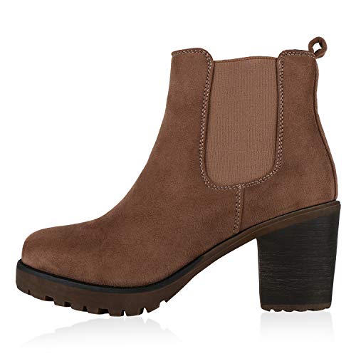 Giralin Damen Schnürstiefeletten Leicht Gefütterte Plateau Stiefeletten Zierperlen Schuhe Schnallen Boots Nieten Schnürboots 179270 Schlamm 37 von Giralin