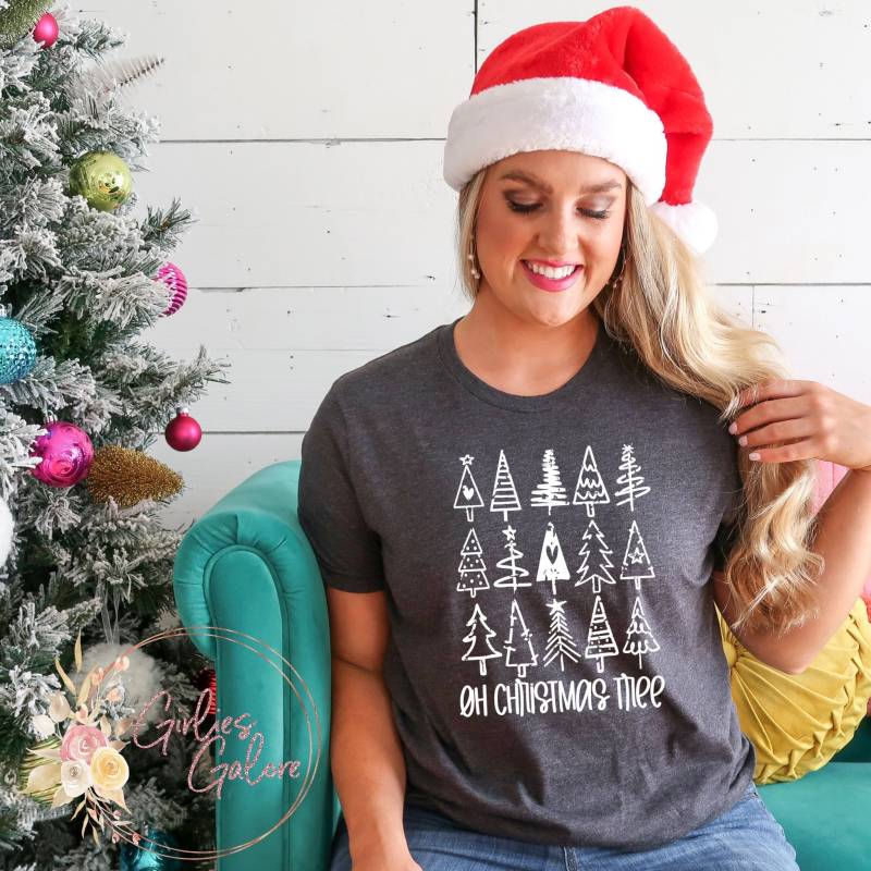 Weihnachtsbaum Shirt, Weihnachtshemden Für Frauen, Weihnachtst-stück, Weihnachtst-Shirt, Hemden Weihnachten, Süße Weihnachtshemden, Oh Weihnachten von GirliesGalore