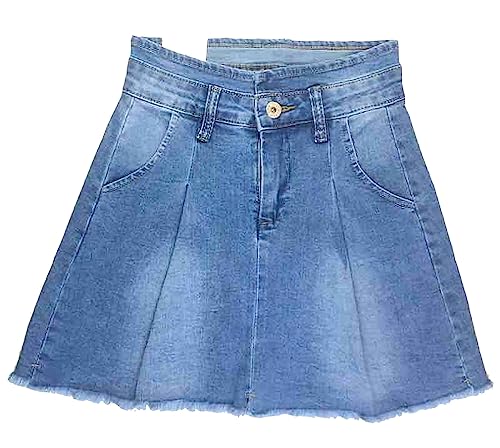 schicker Mädchen Mini Rock Minirock Jeansrock Gr. 128/134, R062.10 von Girls Fashion