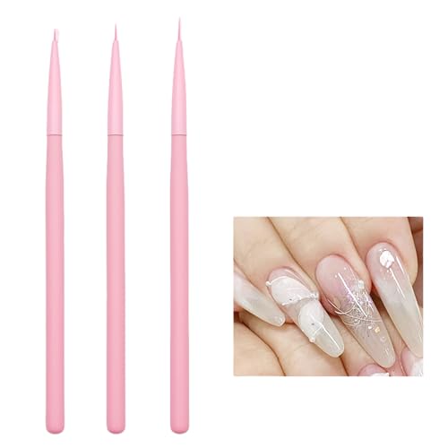 3 x Pinsel für Nägel, Malpinsel, Liner, Pinsel, Nägel, feiner Zeichenstift, Maniküre-Werkzeug 3 x Pinsel für Nägel, Malpinsel, Liner, Pinsel, Nägel, feiner Zeichenstift, Maniküre-Werkzeug von Gissroys