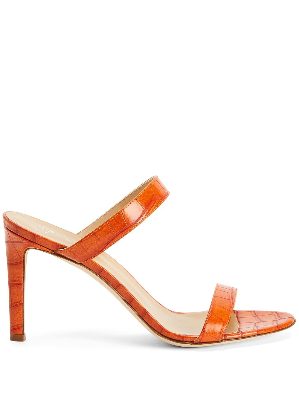 Giuseppe Zanotti Mules mit Riemen 85mm - Orange von Giuseppe Zanotti