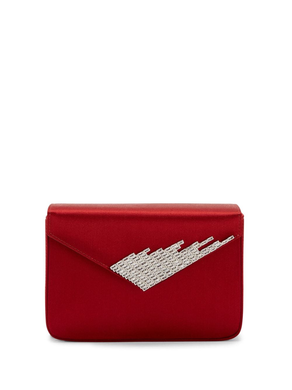 Giuseppe Zanotti Iveery Clutch aus Satin - Rot von Giuseppe Zanotti