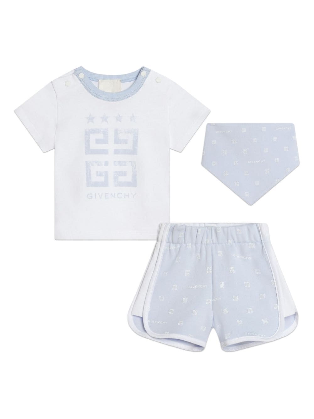 Givenchy Kids Short-Set mit Logo-Print - Blau von Givenchy Kids