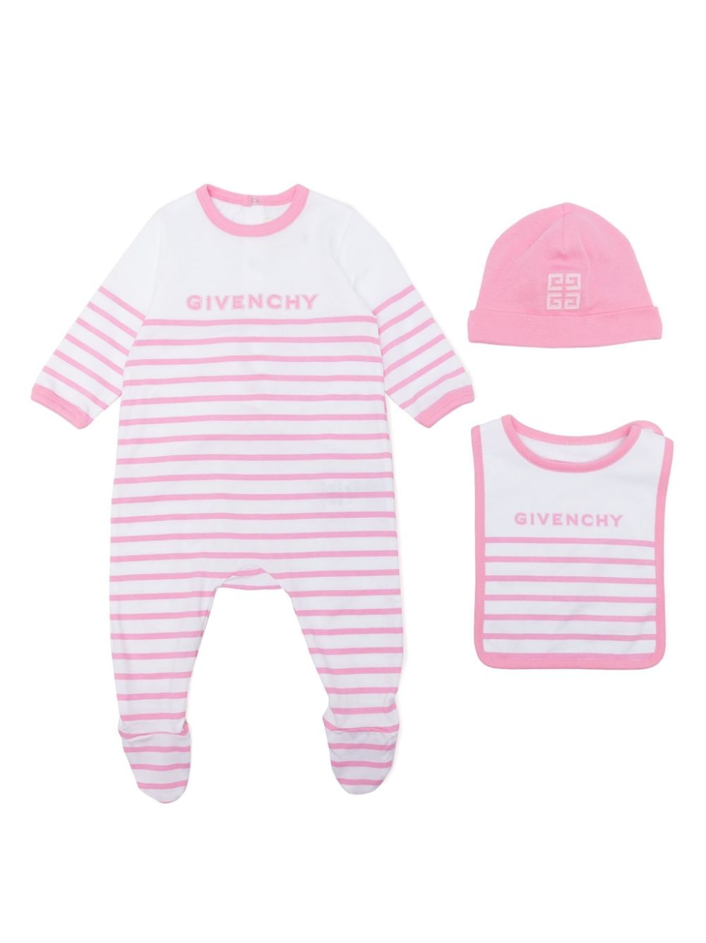 Givenchy Kids Strampler-Set mit Logo-Print - Rosa von Givenchy Kids