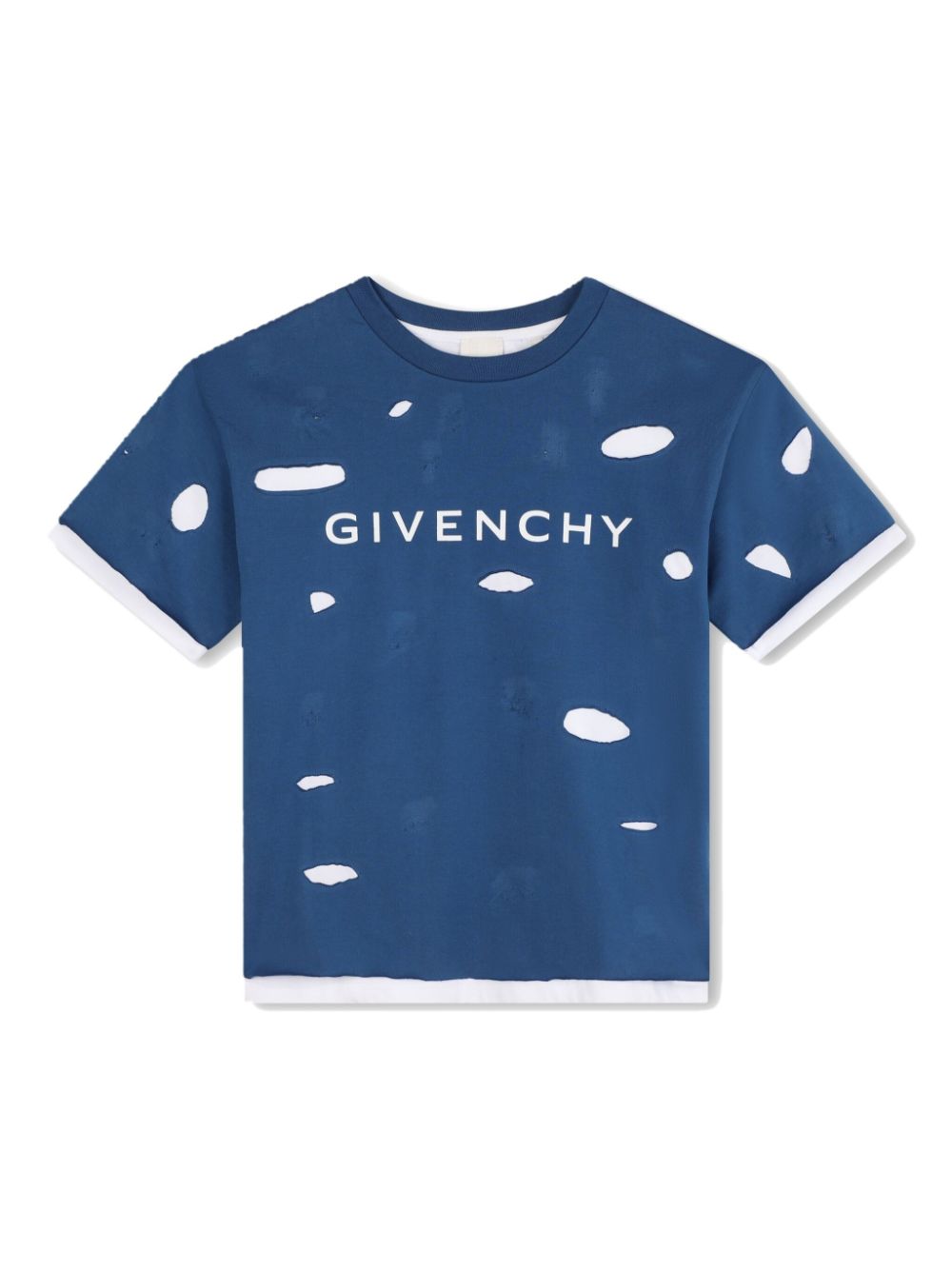 Givenchy Kids T-Shirt mit Cut-Out - Blau von Givenchy Kids