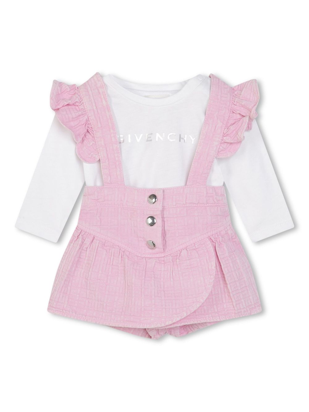 Givenchy Kids Zweiteiliges Strampler-Set aus Bio-Baumwolle mit Logo - Rosa von Givenchy Kids