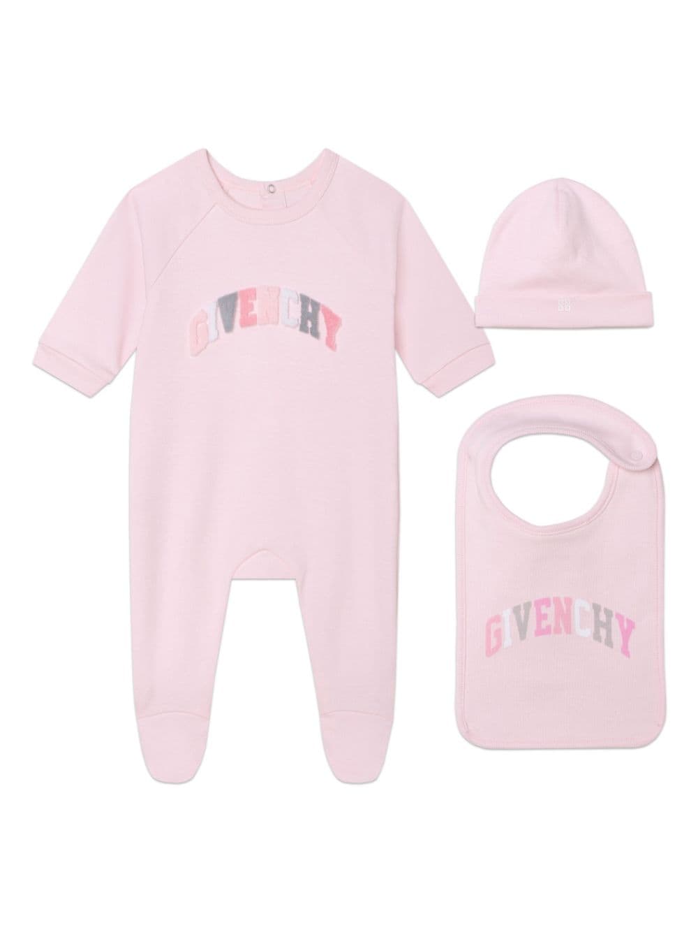 Givenchy Kids Strampler-Set mit Logo-Patch - Rosa von Givenchy Kids