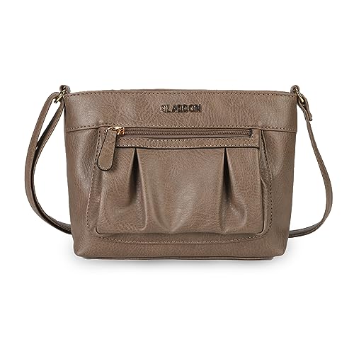 Gladdon Umhängetasche Damen Kleine,Frauen Leichte Umhängetasche Multi Pocket Casual Wasserdichte Vintage Messenger Tasche(Grau) von Gladdon