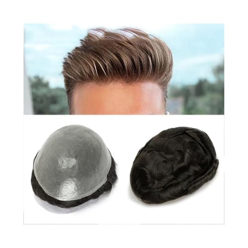 Realistischer, natürlich aussehender Echthaar-Perü Toupet for Männer, Echthaar-Haarteile, V-Schleife, natürliche Vorderseite, 0,06 mm dünn, Ersatzsystem, Echthaar-Toupets for Männer(Medium Brown,8x10) Realistischer, natürlich aussehender Echthaar-Perü Toupet for Männer, Echthaar-Haarteile, V-Schleife, natürliche Vorderseite, 0,06 mm dünn, Ersatzsystem, Echthaar-Toupets for Männer(Medium Brown,8x10) von Glamour Haven