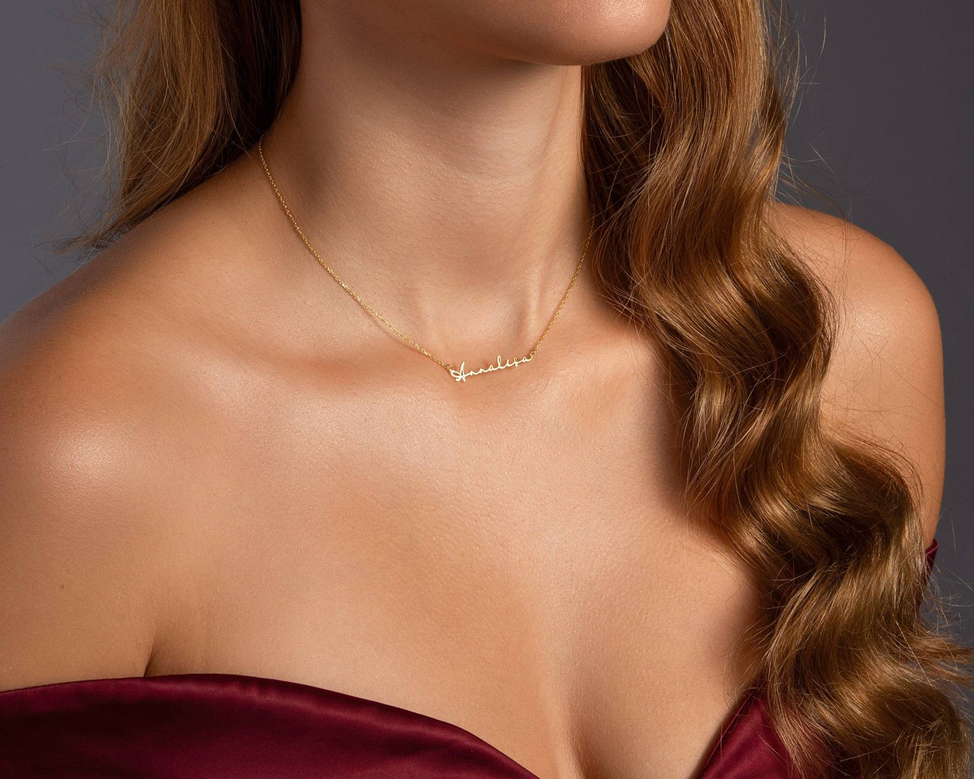 Personalisierte Namenskette in Gold Silber Und Roségold - Frauen Name Halskette Geschenk Für Sie von GlamourJewelryHouse