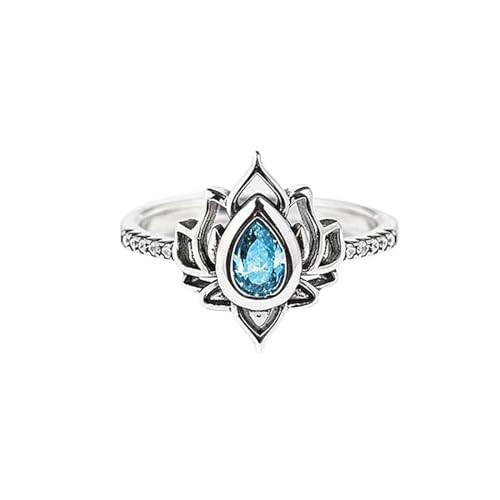 Vintage Lotus Ring Minimalist Ring für Frauen Ring mit Zirkon Valentinstag Feiertag Hochzeit Licht Luxus Geschenk von GleaMora