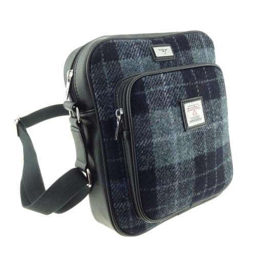 Glen Appin Of Scotland Harris Tweed Umhängetasche, Col 95 Grey Black Check, m Glen Appin Of Scotland Harris Tweed Umhängetasche, Col 95 Grey Black Check, m von Glen Appin