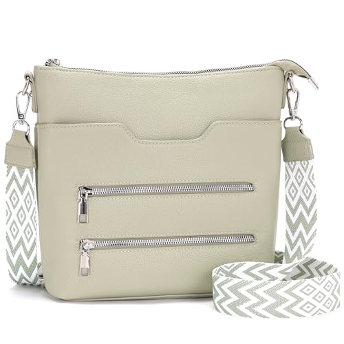 Glintify umhängetasche damen mittelgroß Hellgrün handtasche damen mittelgroß crossbody bag Veganes Leder mit Verstellbar Abnehmbar Breiter Gurt Glintify umhängetasche damen mittelgroß Hellgrün handtasche damen mittelgroß crossbody bag Veganes Leder mit Verstellbar Abnehmbar Breiter Gurt von Glintify