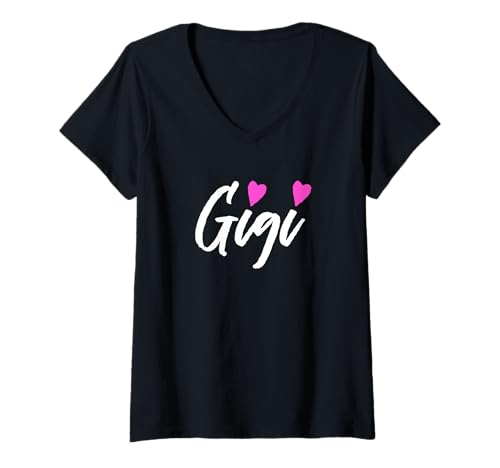 Damen Gigi Damen Geschenk für Oma Großmutter T-Shirt mit V-Ausschnitt Damen Gigi Damen Geschenk für Oma Großmutter T-Shirt mit V-Ausschnitt von Glorious Grandma Names