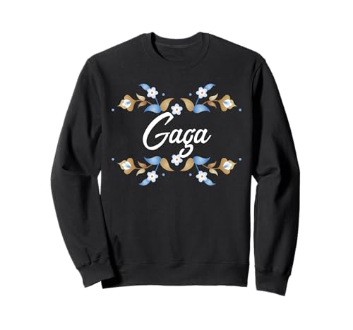 Gaga Floral Blue Gold White Ornament Rahmen Tante Oma Mama Sweatshirt Gaga Floral Blue Gold White Ornament Rahmen Tante Oma Mama Sweatshirt von Glorious Grandma Names
