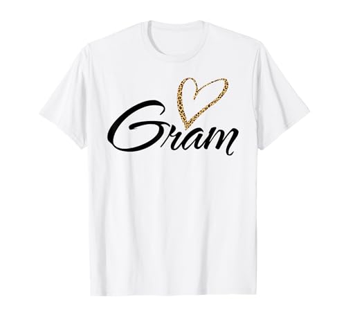 Gram mit Leopardenmuster Herz Spaß Tante Oma Mama Geschenk T-Shirt Gram mit Leopardenmuster Herz Spaß Tante Oma Mama Geschenk T-Shirt von Glorious Grandma Names