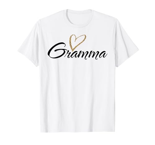 Gramma mit Leopardenmuster Herz Fun Tante Oma Mama Geschenk T-Shirt Gramma mit Leopardenmuster Herz Fun Tante Oma Mama Geschenk T-Shirt von Glorious Grandma Names