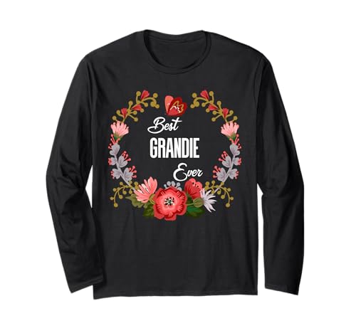 Lustiges Geschenk für Tante, Oma, Mama, Orange, Blumenmotiv, beste Grandie aller Zeiten Langarmshirt Lustiges Geschenk für Tante, Oma, Mama, Orange, Blumenmotiv, beste Grandie aller Zeiten Langarmshirt von Glorious Grandma Names
