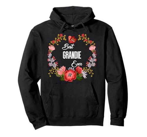 Lustiges Geschenk für Tante, Oma, Mama, Orange, Blumenmotiv, beste Grandie aller Zeiten Pullover Hoodie Lustiges Geschenk für Tante, Oma, Mama, Orange, Blumenmotiv, beste Grandie aller Zeiten Pullover Hoodie von Glorious Grandma Names