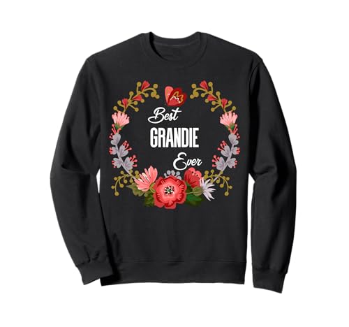 Lustiges Geschenk für Tante, Oma, Mama, Orange, Blumenmotiv, beste Grandie aller Zeiten Sweatshirt Lustiges Geschenk für Tante, Oma, Mama, Orange, Blumenmotiv, beste Grandie aller Zeiten Sweatshirt von Glorious Grandma Names