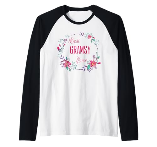 Tolles Gramsy aller Zeiten mit rosafarbenem Blumenmuster als Geschenk für Tante, Oma und Mama Raglan Tolles Gramsy aller Zeiten mit rosafarbenem Blumenmuster als Geschenk für Tante, Oma und Mama Raglan von Glorious Grandma Names